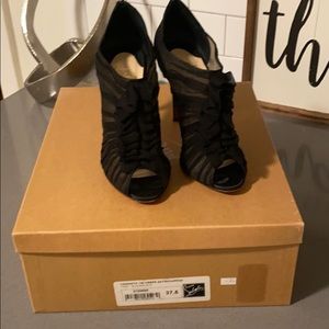 Christian Louboutin Black satin Bootie 37.5 size